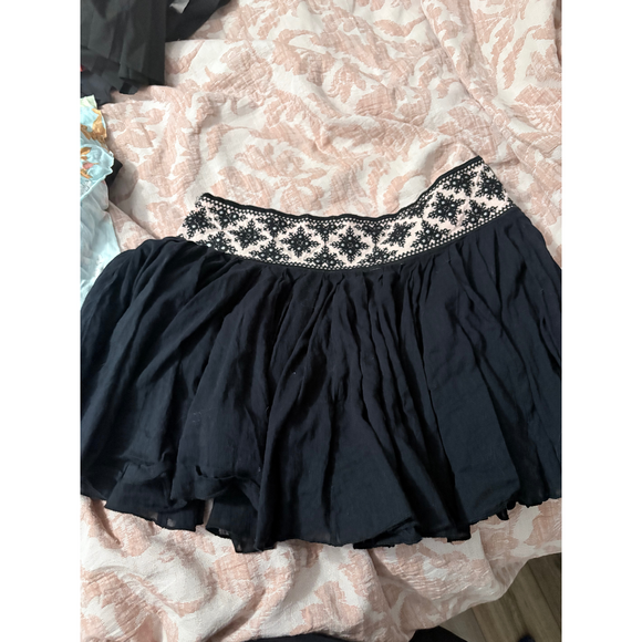 FP One Dresses & Skirts - FP One Black Embroidered Mini Skirt